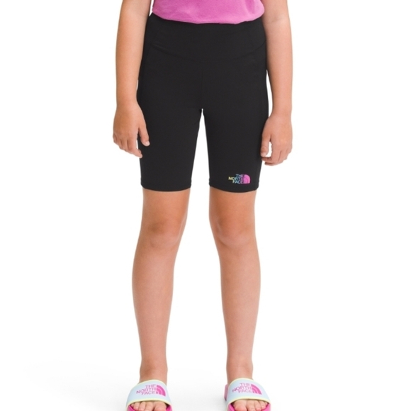 The North Face Never Stop Bike Shorts Black Girls Sz Large - Picture 1 of 14
